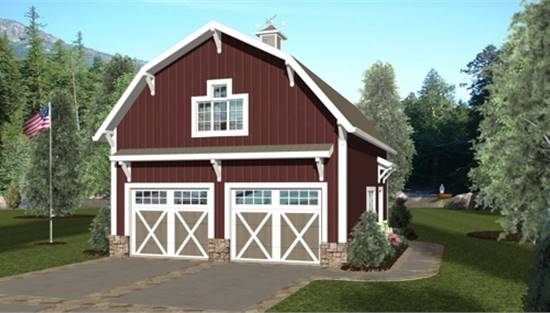 image of garage house plan 3157